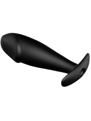 Silikon Anal Plug Penis Form und 12 Vibrationsmodi Schwarz von Pretty Love Bottom