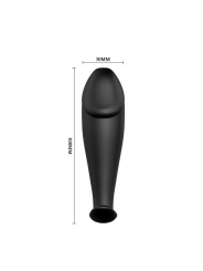 Silikon Anal Plug Penis Form und 12 Vibrationsmodi Schwarz von Pretty Love Bottom