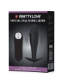 Silikon Anal Plug Penis Form und 12 Vibrationsmodi Schwarz von Pretty Love Bottom