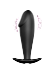 Silikon Anal Plug Penis Form und 12 Vibrationsmodi Schwarz von Pretty Love Bottom