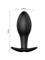 Anal Plug Ankerform Silikon 12 Vibrationsmodi Schwarz von Pretty Love Bottom