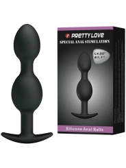 Silikon Analkugeln 12.5 cm Schwarz von Pretty Love Bottom