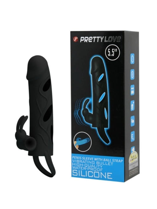 Silikonhülle mit Vibration 14 cm 1.0 von Pretty Love Male