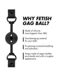 Atmungsaktiver Ballknopf aus Silikon von Fetish Submissive Bondage