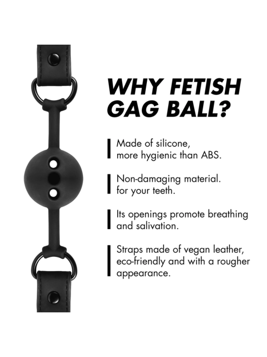 Atmungsaktiver Ballknopf aus Silikon von Fetish Submissive Bondage