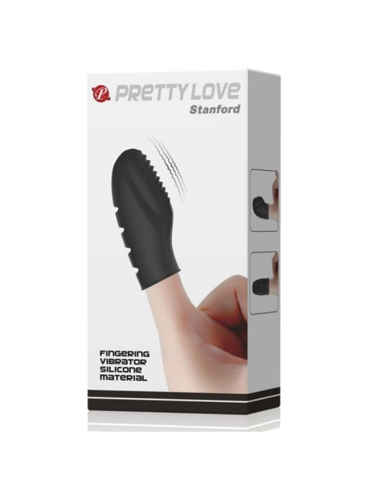 Flirtation Stanford Schwarzer Vibrations-Fingerhut von Pretty Love Flirtation