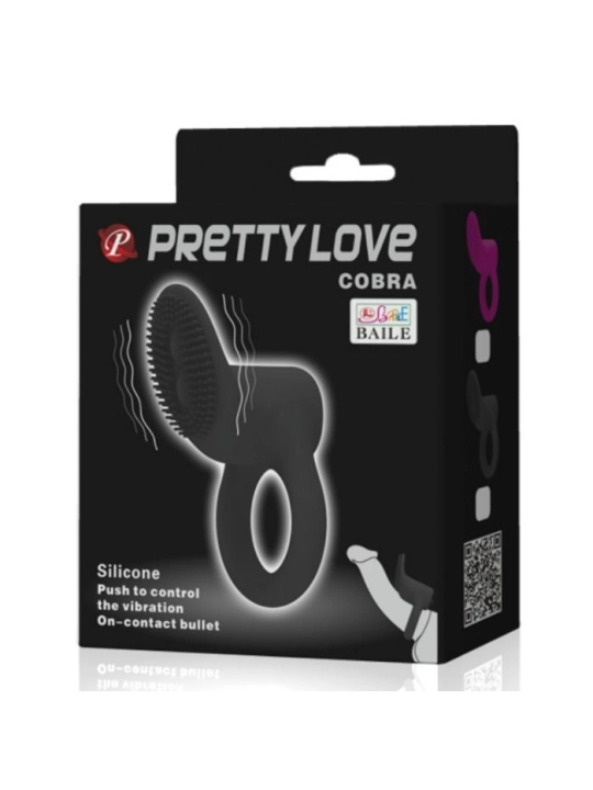 Cobra Vibratorring Schwarz von Pretty Love Male