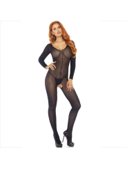 Bodystocking Langarm Schwarz von Leg Avenue Bodystockings