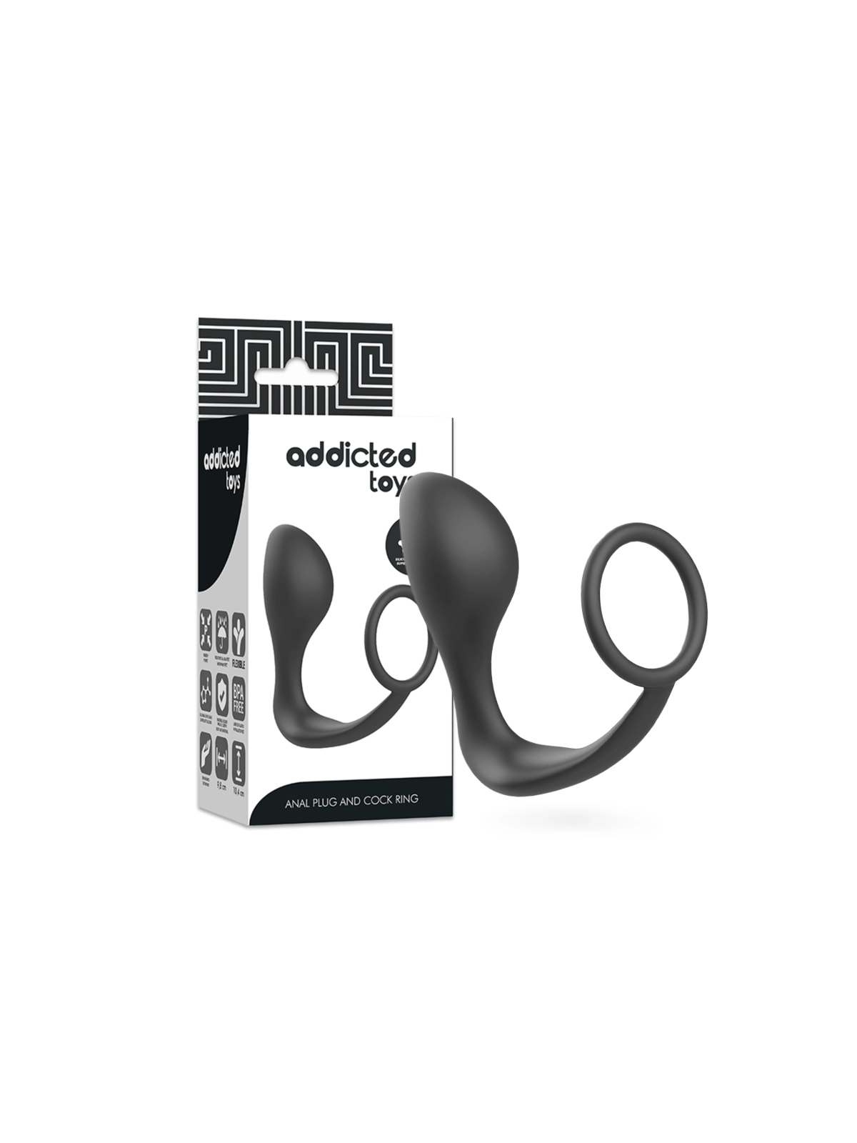 Analplug mit Schwarzem Silikonring von Addicted Toys