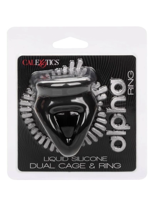 Alpha Dual Cage Ring Schwarz von Calexotics