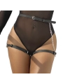 Ledergürtel Harness Schwarz One Size (S-L) von Subblime Fetish