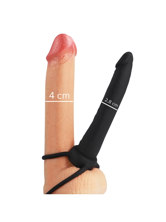 Cobi Onyx Anal Dildo mit Schwanz- und Hodenring 13 cm Silikon von Mythology Fantasy Dildo