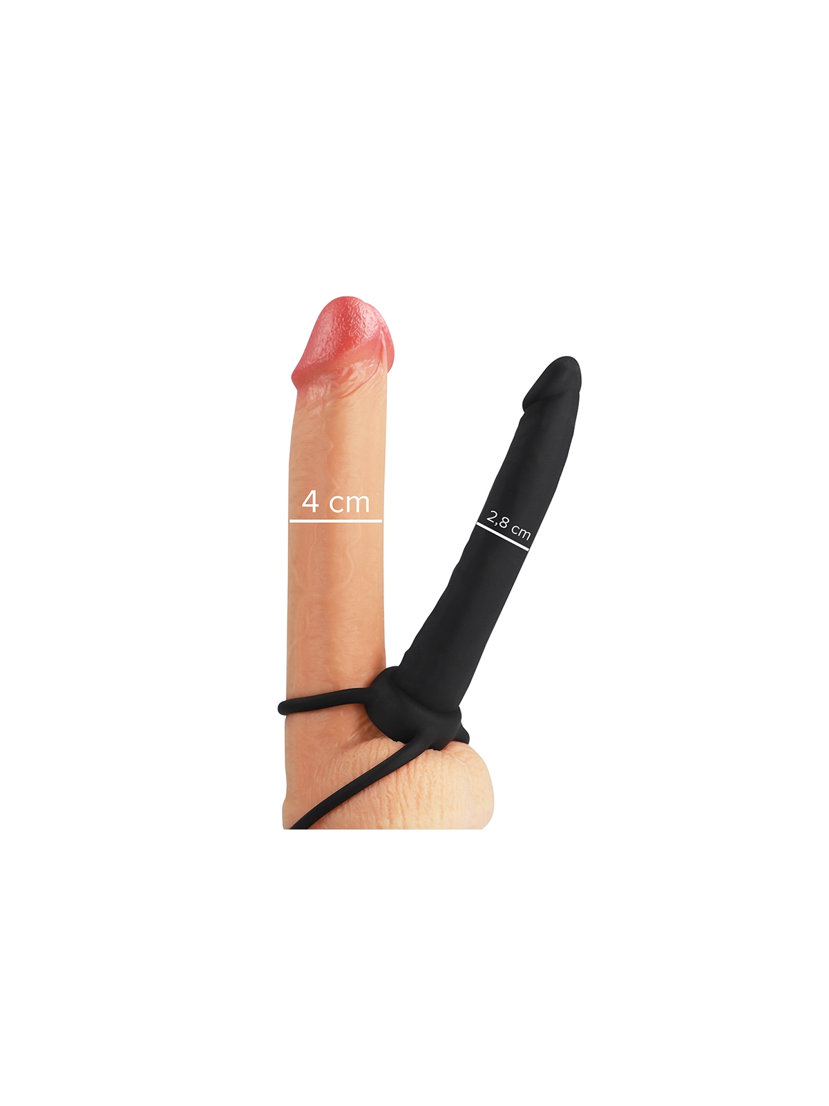 Cobi Onyx Anal Dildo mit Schwanz- und Hodenring 13 cm Silikon von Mythology Fantasy Dildo