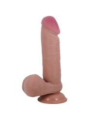 Realistischer Dildo der Sliding Skin-Serie mit Sliding Skin-Saugnapf Braun 20,5 cm von Pretty Love High Grade