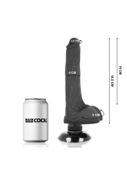 Realistischer Vibrator 2-1 Schwarz 18.5 cm -O- 4 cm von Basecock