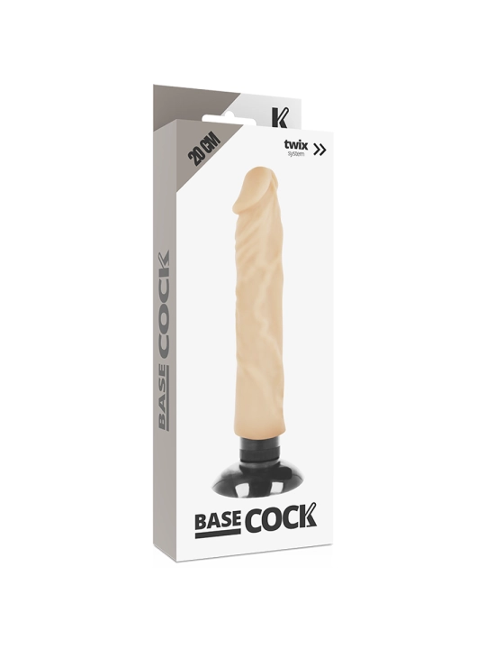 Realistischer Vibrator 2-1 Natürlich 20 cm -O- 4 cm von Basecock