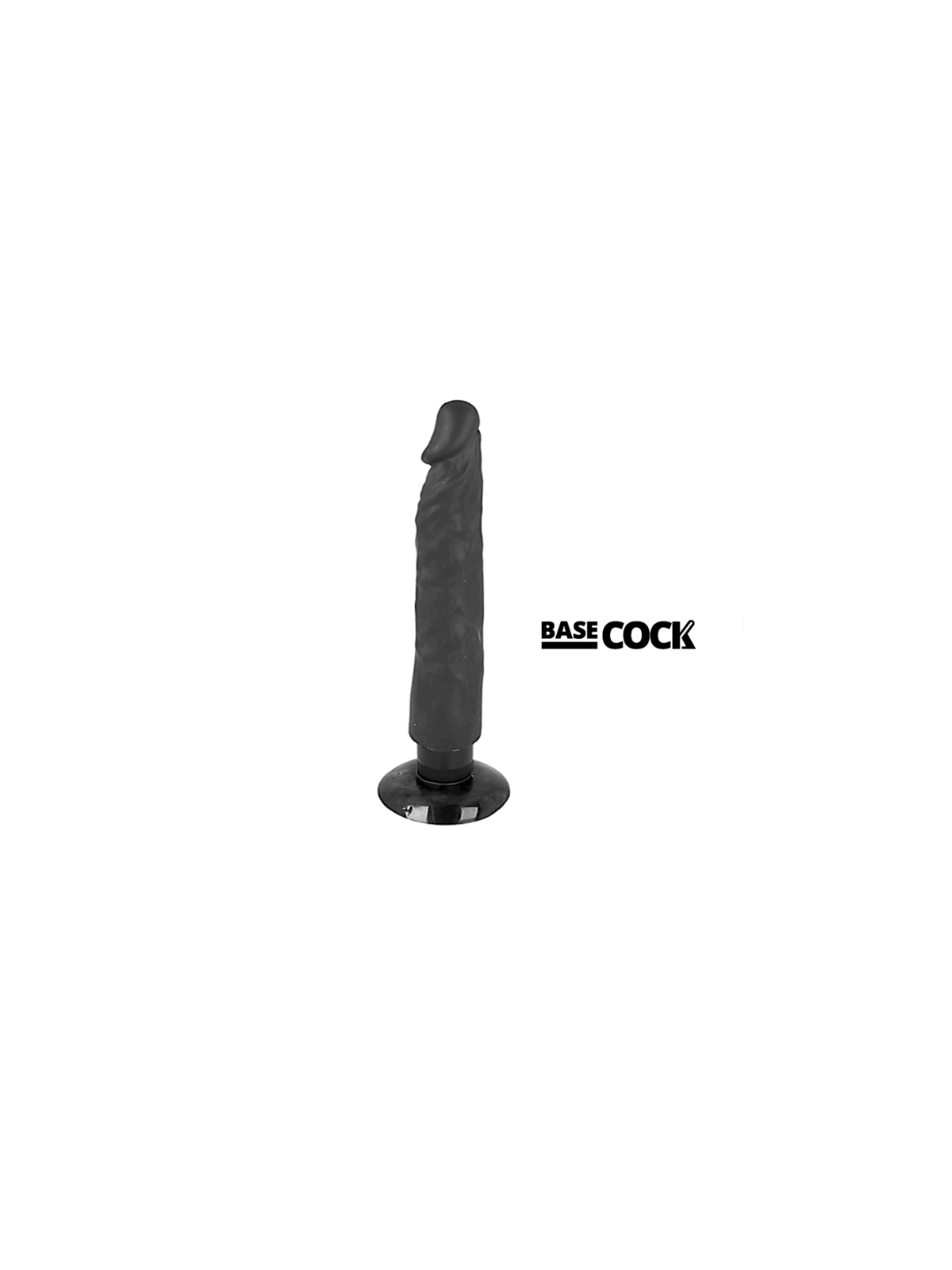 Realistischer Vibrator 2-1 Schwarz 20 cm -O- 4 cm von Basecock