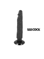 Realistischer Vibrator 2-1 Schwarz 20 cm -O- 4 cm von Basecock