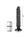 Realistischer Vibrator 2-1 Schwarz 20 cm -O- 4 cm von Basecock