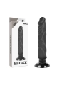 Realistischer Vibrator 2-1 Schwarz 20 cm -O- 4 cm von Basecock