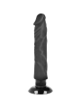 Realistischer Vibrator 2-1 Schwarz 20 cm -O- 4 cm von Basecock