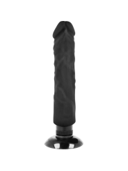 Realistischer Vibrator 2-1 Schwarz 20 cm -O- 4 cm von Basecock