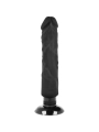 Realistischer Vibrator 2-1 Schwarz 20 cm -O- 4 cm von Basecock