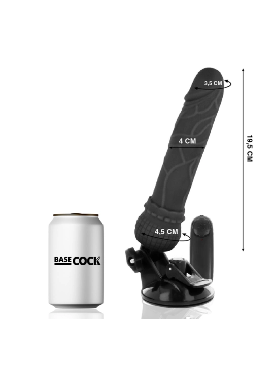 Realistischer Vibrator mit Fernbedienbares Schwarz 19.5 cm -O- 4 cm von Basecock