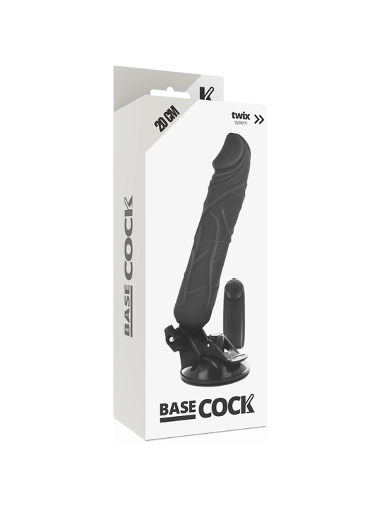 Realistischer Vibrator mit Fernbedienbares Schwarz 20 cm -O- 4 cm von Basecock