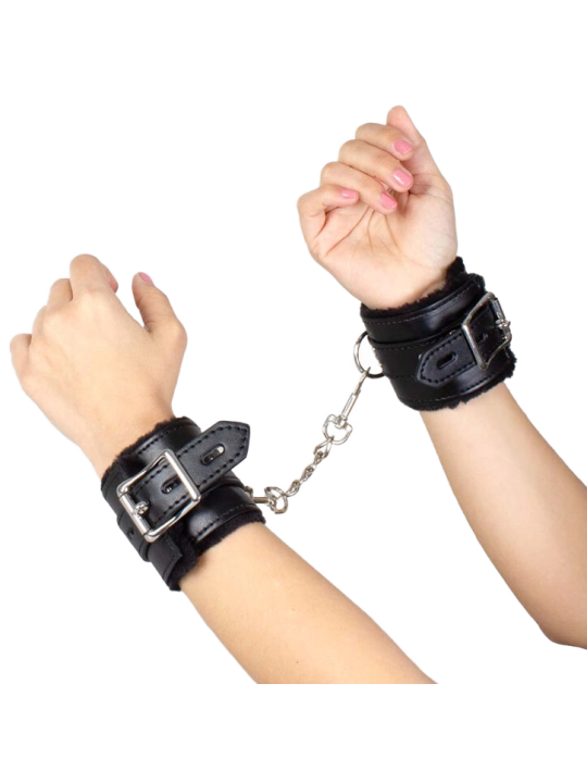 Schwarze Bondage-Handschellen Bdsm-Kollektion von Secretplay 100% Fetish