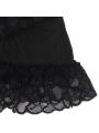 BABYDOLL MIT VERSTELLBAREN TRÄGERN UND TRANSPARENTER SPITZE MIT BLUMENDRUCK SCHWARZ VON SUBBLIME