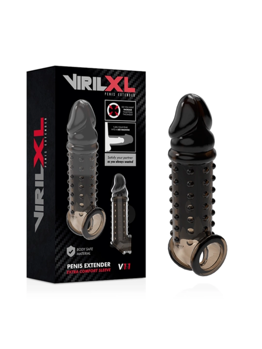 Penisverlängerung und Hülle V11 Schwarz von Virilxl