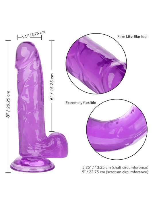 Grösse Königin-Dildo Lila 15.3 cm von Calexotics