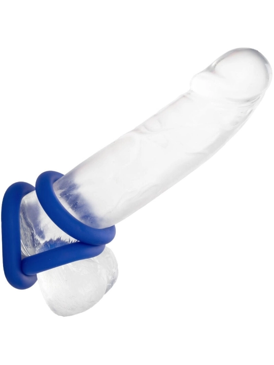 Admiral Cock Ring Set Blau von Calexotics