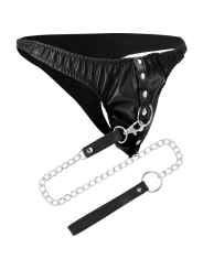 Submission-Tanga mit Metallkette von Darkness Bondage