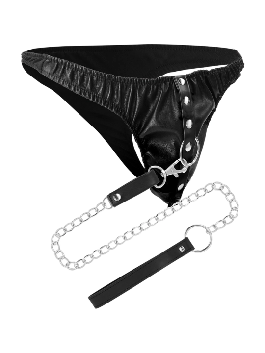 Submission-Tanga mit Metallkette von Darkness Bondage