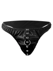 Submission-Tanga mit Metallkette von Darkness Bondage