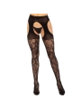 Strapsstrümpfe aus Spitze Schwarz von Leg Avenue Hosiery