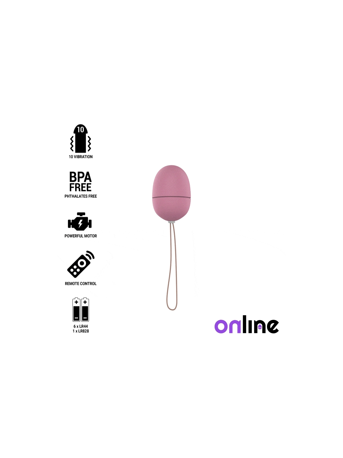 Fernbedienbares Vibrierendes Ei S Rosa von Online