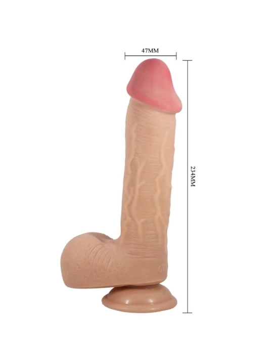 Sliding Skin Series Realistischer Dildo mit Sliding Skin Saugnapfleisch 23,4 cm von Pretty Love High Grade