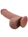 Realistischer Dildo der Sliding Skin-Serie mit Sliding Skin-Saugnapf Braun 23,4 cm von Pretty Love High Grade