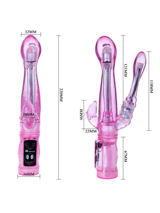 Flexibler Vibrator mit Analstimulator von Baile Vibrators