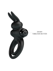 Vibrator Iii Kaninchenring für Schwarzen Penis von Pretty Love Male