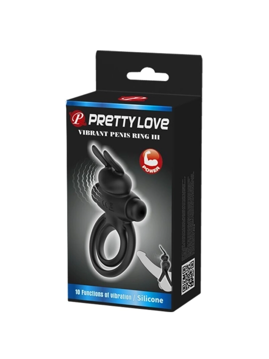 Vibrator Iii Kaninchenring für Schwarzen Penis von Pretty Love Male