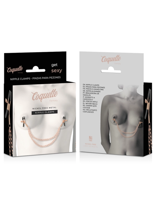 Fantasy-Nippelclips aus Metall mit Kette von Coquette Fantasy