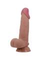 Sliding Skin Series Realistischer Dildo mit Schiebendem Braunen Beigesaugnapf 19,4 cm von Pretty Love High Grade