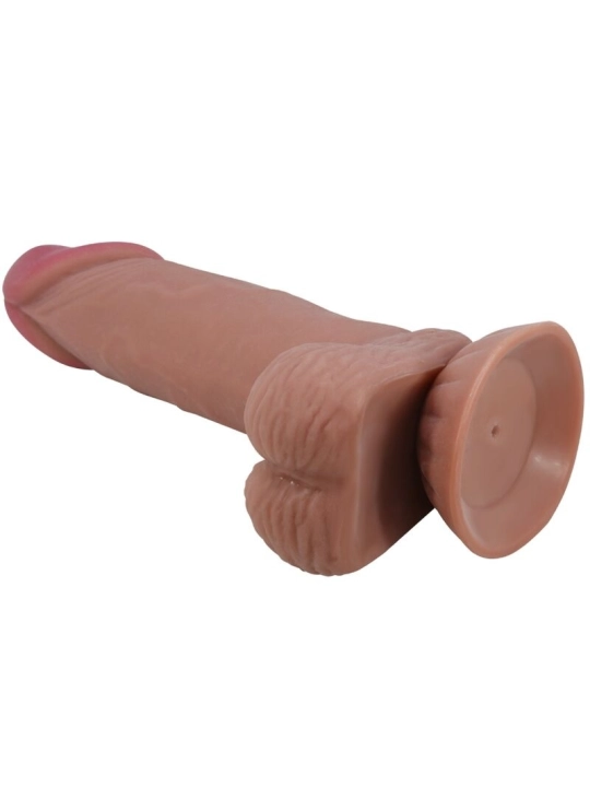 Sliding Skin Series Realistischer Dildo mit Schiebendem Braunen Beigesaugnapf 19,4 cm von Pretty Love High Grade