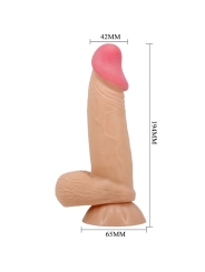 PRETTY LOVE - SLIDING SKIN SERIES REALISTISCHER DILDO MIT SLIDING SKIN SAUGNAPF 19,4 CM