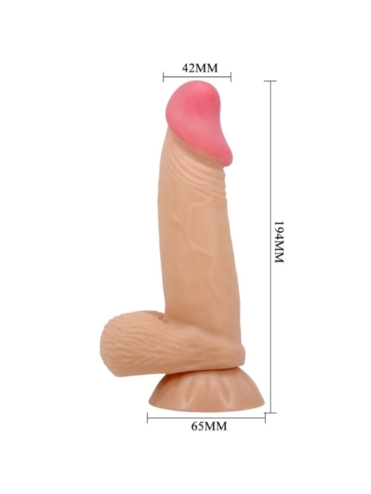 PRETTY LOVE - SLIDING SKIN SERIES REALISTISCHER DILDO MIT SLIDING SKIN SAUGNAPF 19,4 CM