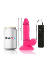 Flexibler Vibrierender Dildo Rosa 17 cm -O- 3.3 cm von Diversia